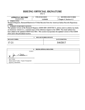 4.3 Research Retrieval of Tribal Records from AIRR, 5-5-2017