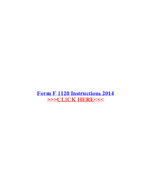Fillable Online Form F 1120 Instructions 2014 Fax Email Print - pdfFiller