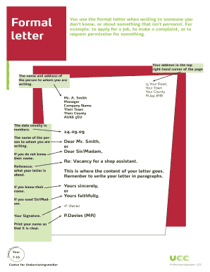 Formal complaint letter sample against a person - You use the formal letter when writing to someone you