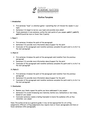 Fillable Online Outline Template Fax Email Print - pdfFiller
