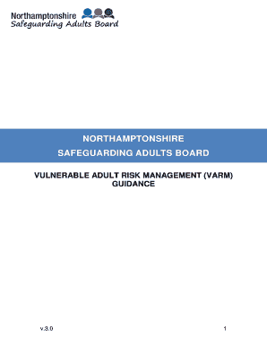 Fillable Online VULNERABLE ADULT RISK MANAGEMENT (VARM) Fax Email Print ...
