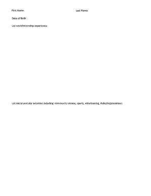 Fillable Online download our resume template UIC Honors College Fax