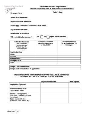 Travel and Conference Request Form