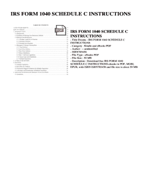 Fillable Online IRS FORM 1040 SCHEDULE C INSTRUCTIONS - jones-williams ...