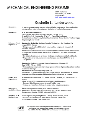 7 Sample Mechanical Engineering Resumes - Fillable Form ...