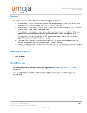 Leave of absence form - Submit a leave absence request work instructions.fm