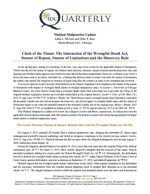 illinois wrongful death statute of limitations discovery rule - Edit
