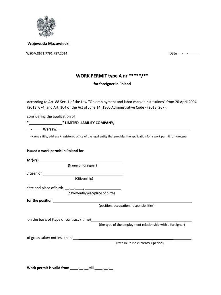 Poland Job Offer Letter Fill Online Printable Fillable Blank PdfFiller