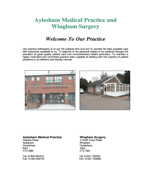 Aylesham &amp; Wingham Surgery Practice Leaflet - Aylesham Medical...