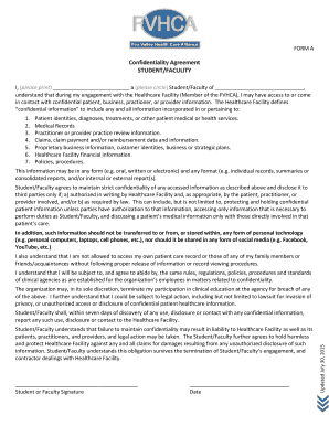 Confidentiality Agreement STUDENT/FACULITY -