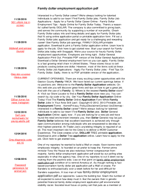 Fillable Online Family dollar employment application pdf Fax Email ...