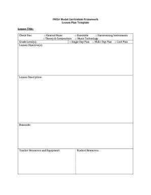 Lesson Plan Template (Blank and PDF Fillable)