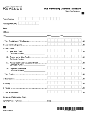 Iowa Withholding Tax Quarterly Return (44095) - Iowa Department ...