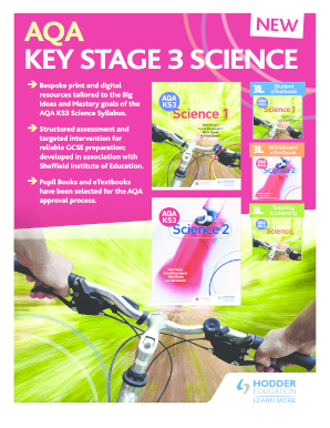 Fillable Online Aqa Key Stage 3 Science Hodder Education Fax