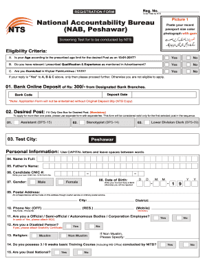 National Accountability Bureau Registration Form