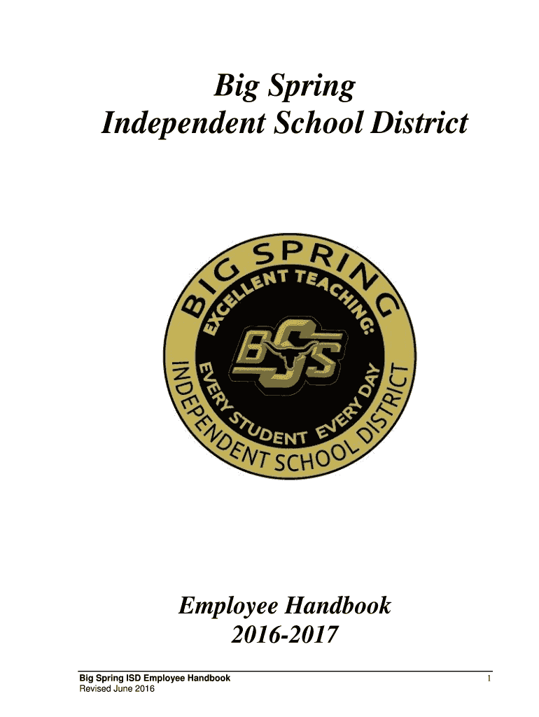 Fillable Online 1617 employee handbook Fax Email Print pdfFiller