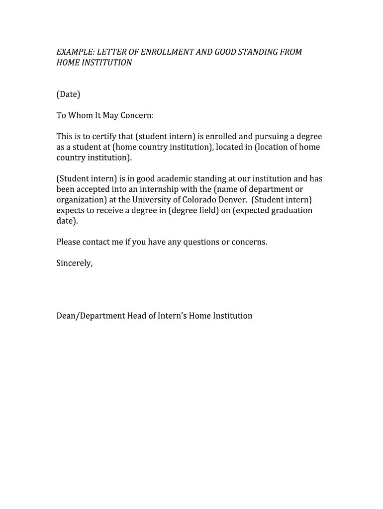 Good Standing Letter Sample Fill Online Printable Fillable Blank 