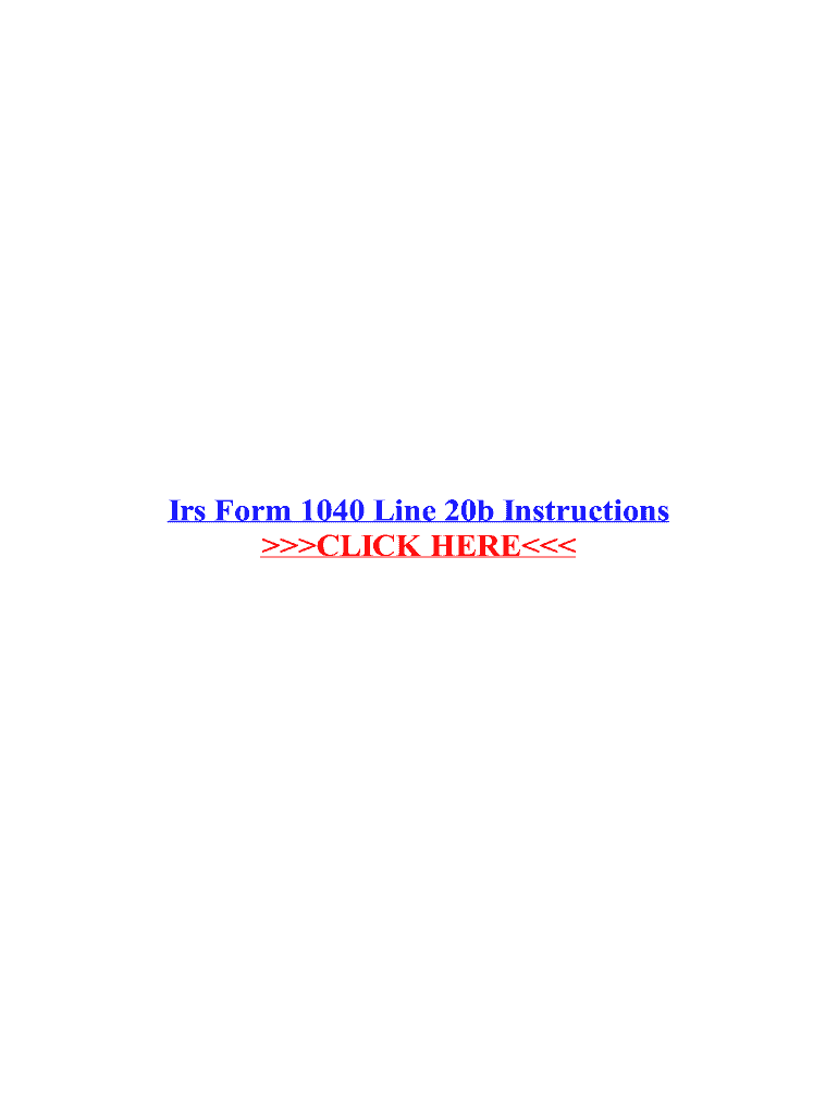 Fillable Online Irs Form 1040 Line 20b Instructions legitexwe Fax