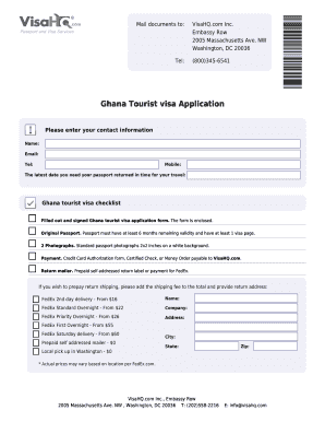 Ghana Tourist visa Application - Ghana Visa - VisaHQ