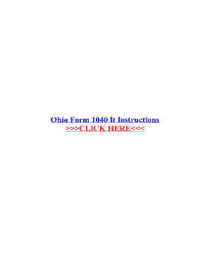 Fillable Online Ohio Form 1040 It Instructions Fax Email Print - pdfFiller