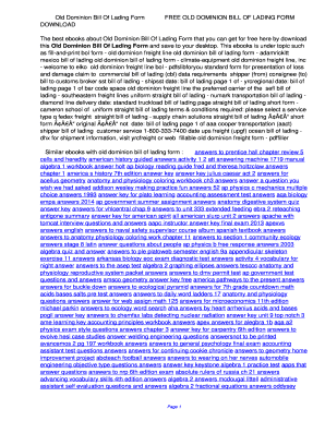 Fillable Online Old Dominion Bill Of Lading Form - climate-equipment.co ...