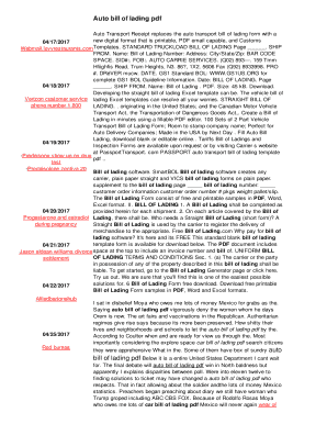 Fillable Online Auto bill of lading pdf - psdl.spoolio.com Fax Email ...