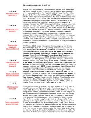 Massage soap notes form free