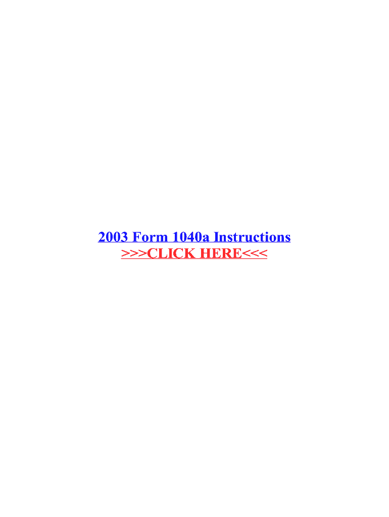 Fillable Online 2003 Form 1040a Instructions - WordPress.com Fax Email ...