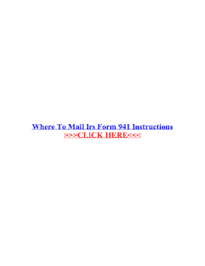 Fillable Online Where To Mail Irs Form 941 Instructions Fax Email Print ...