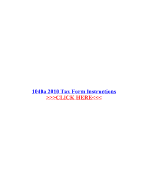 Fillable Online 1040a 2010 Tax Form Instructions - WordPress.com Fax Email Print - pdfFiller