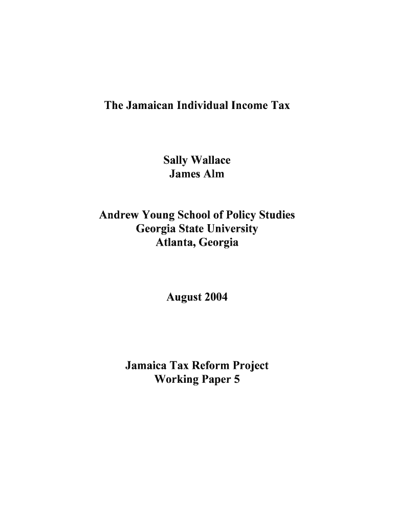 Fillable Online The Jamaican Individual Tax Fax Email Print