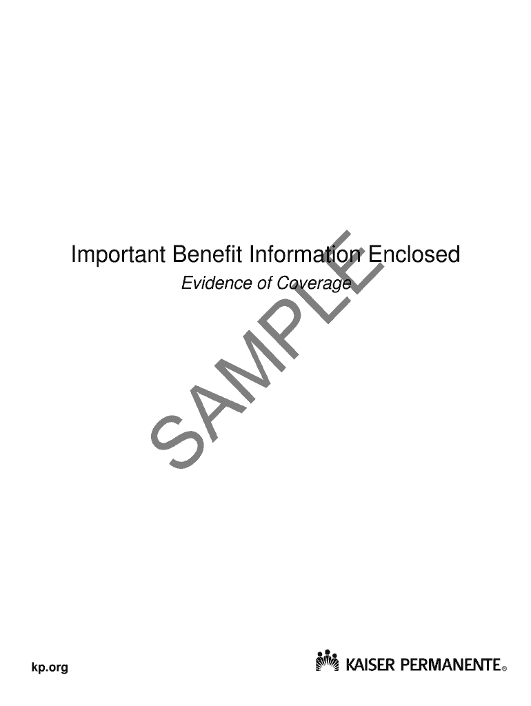 Fillable Online Large Group Traditional HMO Plan Kaiser Permanente Fax Email Print pdfFiller