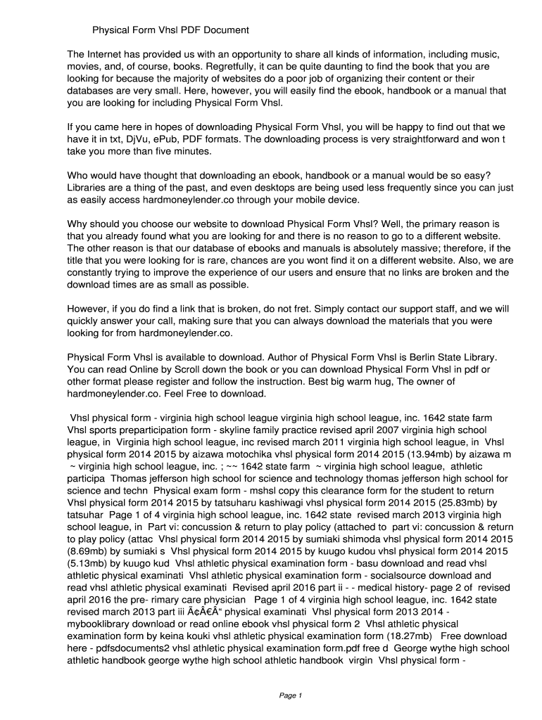 Fillable Online Physical Form Vhsl PDF 2d7bea2766ef708052f6a9fba7ce3645 ...