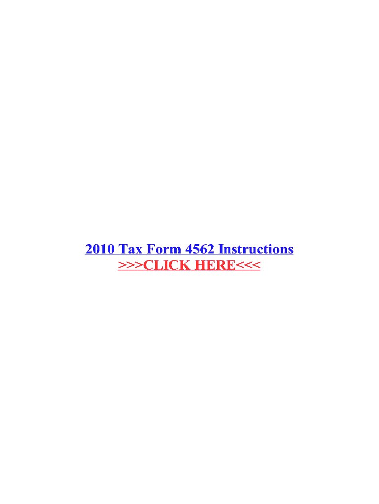 Fillable Online 2010 Tax Form 4562 Instructions - WordPress.com Fax ...