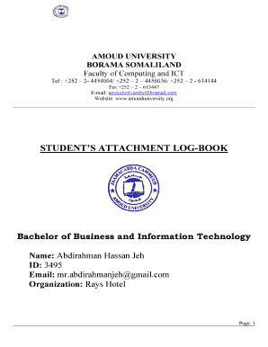 Student's attachment log-book