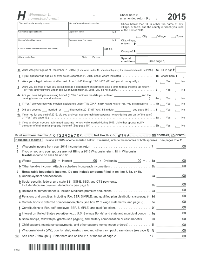 Schedule H - Wisconsin Department of Revenue - revenue wi Preview on Page 1