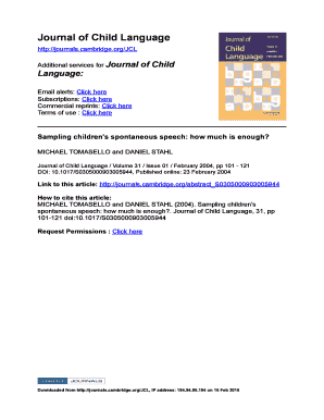 Fillable Online Sampling children's spontaneous speech Fax Email Print ...