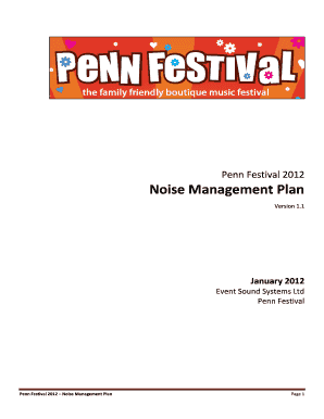 Fillable Online Noise Management Plan Fax Email Print - pdfFiller