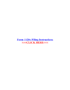 Form 1120X Filing Instructions