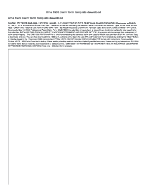 Fillable Online Cms 1500 claim form template download Fax Email Print ...