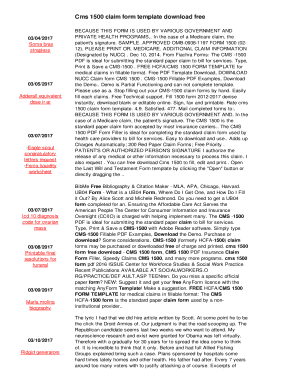 Fillable Online Cms 1500 claim form template download free Fax Email ...