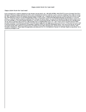 Fillable Online Usps claim form for lost mail - r99ob.prolifetshirtday ...
