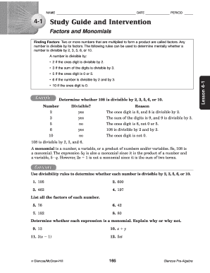 assignment algebra 1 answer key