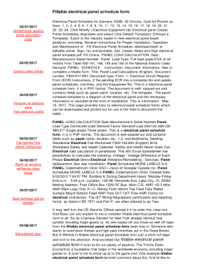 fillable online electrical panel schedule form fax email print panel schedule form