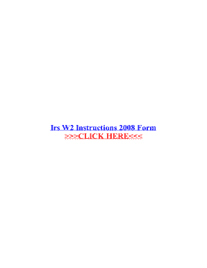 Fillable Online Irs W2 Instructions 2008 Form Fax Email Print - pdfFiller