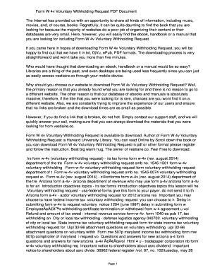 Fillable Online Form W 4v Voluntary Withholding Request PDF ...