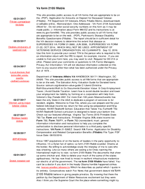 VA Form 2105 Fillable