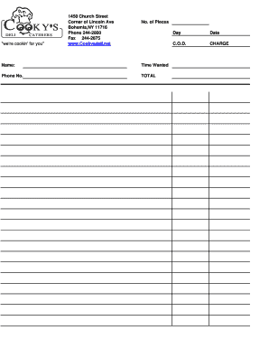 Fillable Online Pick Up Form Fax Email Print - pdfFiller