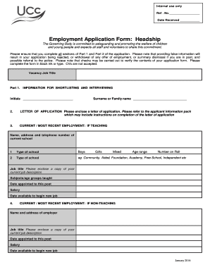 Application for teaching appointment - Uppingham Community College