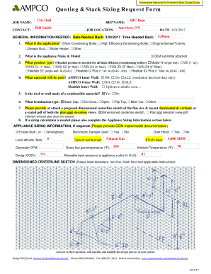 Fillable Online Quoting & Stack Sizing Request Form - Ampco Stacks Fax ...